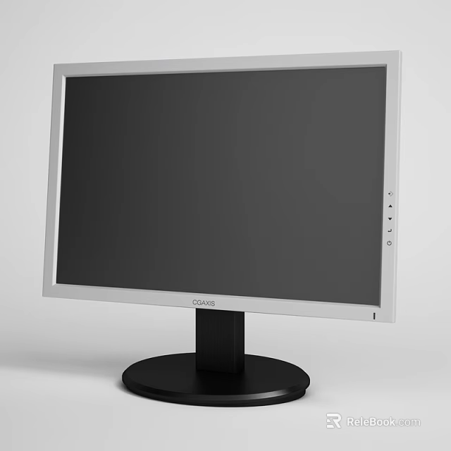 Philips Computer Monitor With White Frame And Black Base Display Screen 3d model 