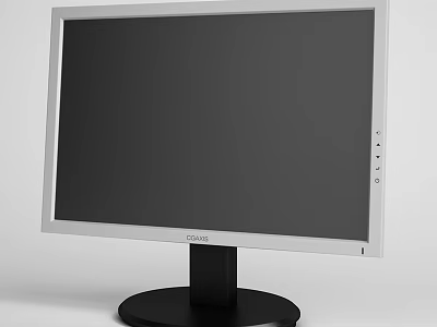 Philips Computer Monitor With White Frame And Black Base Display Screen 3d model