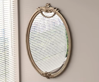 Bathroom mirror French mirror 3d model
