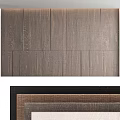 Modern Natural Wooden Sofa Backdrop Wall With Textured Panels And Brown Wood Finish