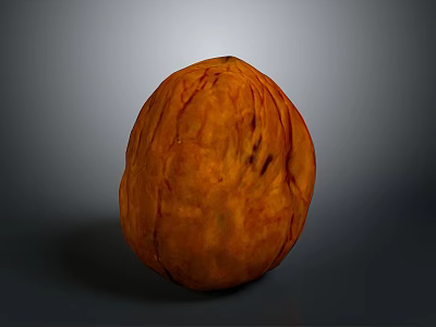 Whole Natural Walnut with Brown Shell as Healthy Organic Snack Option 3d model