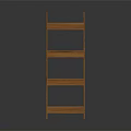 Natural Wooden Four Tier Open Shelf With Sturdy Structure For Home Storage