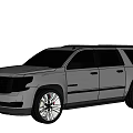 Silver Chevrolet SUV With Black Roof Rack And Multi Spoke Wheels Design