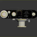 Vintage Film Camera With Metal Body And Lens As Classic Digital Collectible Equipment