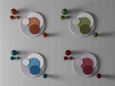 Modern wall decoration pendant with ball 3d model