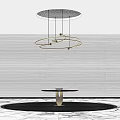 Modern chandelier lantern end view table 3d model