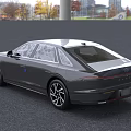 Hyundai Silver Gray Sedan with Modern Front Grille and Sleek Headlights Stylish Exterior Design