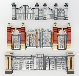 Jane Ou Gate Courtyard Gate 3d model