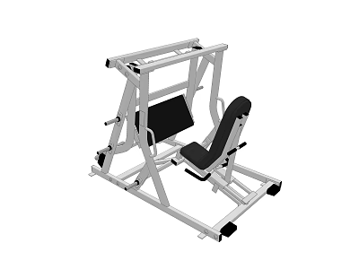 Fitness Equipment Leg Press Machine With Metal Frame Black Seat And Backrest 3d model