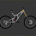 Modern Mountain Bike With Suspension Fork Large Tires And Aluminum Frame Design