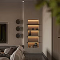 Cozy Modern Living Room With Wooden Beamed Ceiling Pendant Lights And White Sofa