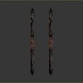 Ancient Rusted Blade Weapon With Multiple Sharp Blades Circular Holes And Intricate Metallic Design