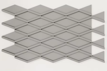 Modern carved plaster line carved components 3d model