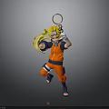 Anime Character Keychain Figure With Orange Outfit Yellow Hair And Headband