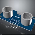 HC SR04 Ultrasonic Sensor Module Blue Circuit Board Electronic Component With Transducers