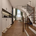 Charming Vintage Open Plan Living And Dining Room With Warm Wooden Floor And Comfortable Sofas