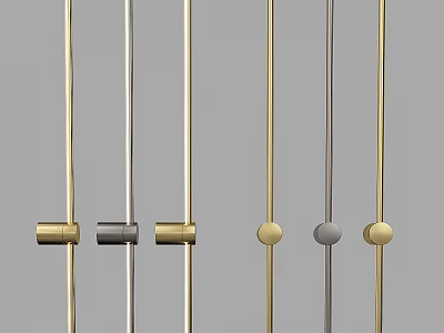 Modern Minimalist Wall Lamps With Slim Metal Design And Gold Silver Gray Finishes 3d model