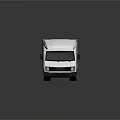 White Commercial Box Truck With Modern Exterior For Delivery And Cargo Transport Services