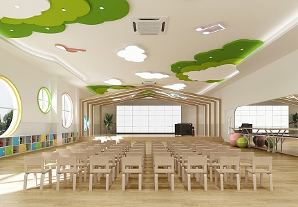 Kindergarten multi-function hall 3d model