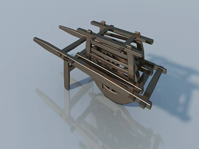 Swing Door Metal Frame Construction With Sturdy Structure And Functional Design 3d model