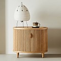 Quiet Original Wooden Bedside Table Round Bedside Table Kena Bedside Table Adult Bedside Table Noguchi Table Lamp 3d model