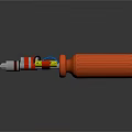 Orange Handle Power Drill Hardware Tool with Metal Components and Ergonomic Grip