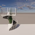 revolving staircase 3d model