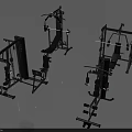 Multi functional Fitness Equipment Including Training Machines And Weight Lifting Racks For Gym Use