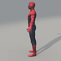 Game Movie Character SpiderMan 3D Model Red and Blue Costume with Spider Emblem Standing