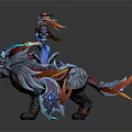 Modern game character knight heroine ancient warrior female paladin 3d model