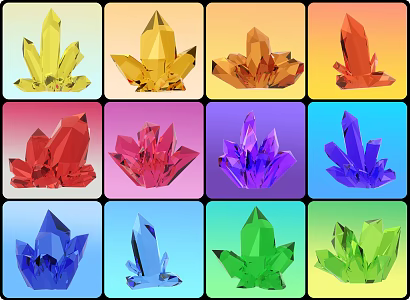 Crystal Gem Onyx Ore Gem Drill Pointe Crystal Cluster 3d model