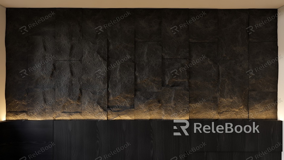 Bluestone brick background wall bedroom background wall model