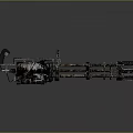Heavy Duty Mechanical Weapon With Metallic Finish And Intricate Tactical Structure