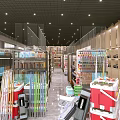 Cleaning Supplies Store With Various Colorful Cleaning Tools On Organized Bright Shelves