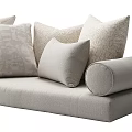 Cozy Sofa With Various Patterned Throw Pillows