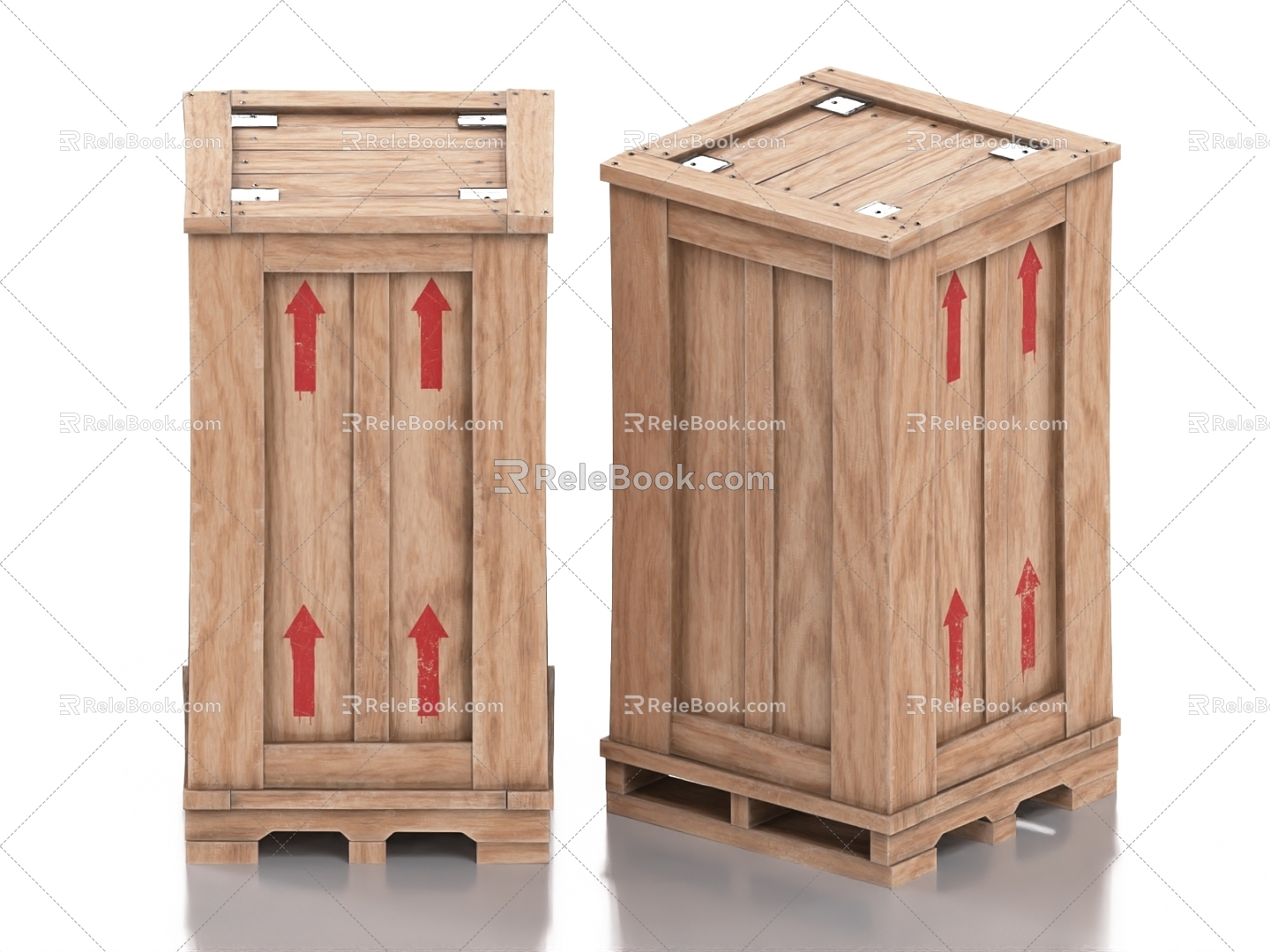 Wooden box, wooden packing box, express box, logistics box 3d model