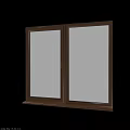 Modern Swing Door With Wooden Frame And Glass Panel For Interior Design