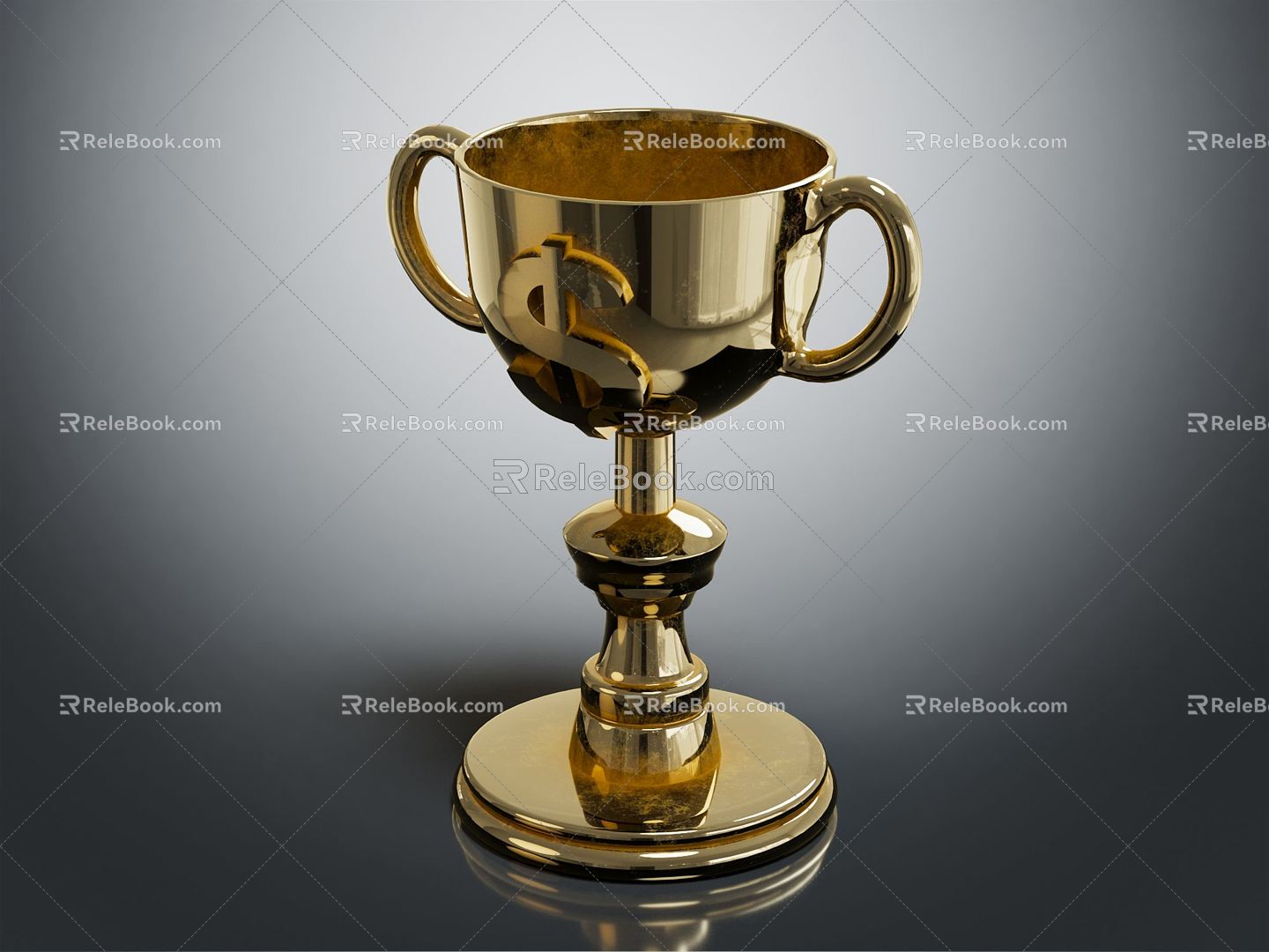 Light Luxury Trophy Award Trophy 3d model