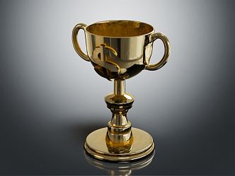 Light Luxury Trophy Award Trophy 3d model