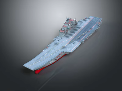 modern aircraft carrier ship 3d model