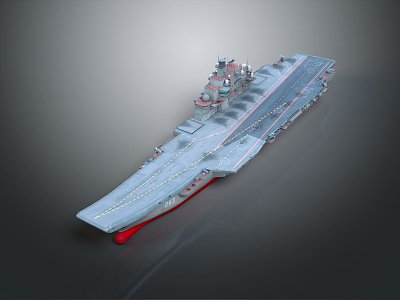 modern aircraft carrier ship 3d model