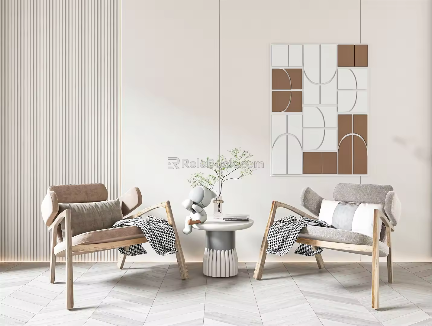 Modern Minotti leisure sofa combination 3d model