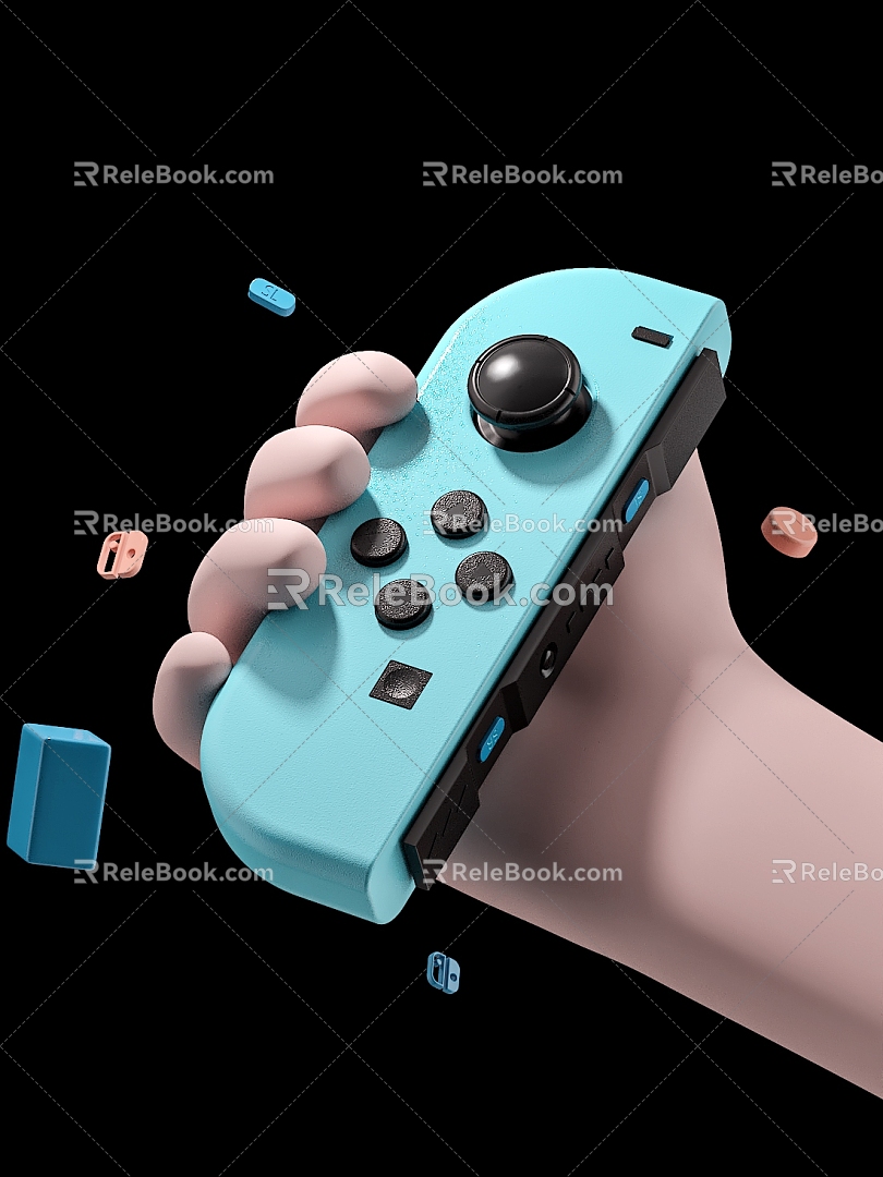 Switch gamepad games 3d model