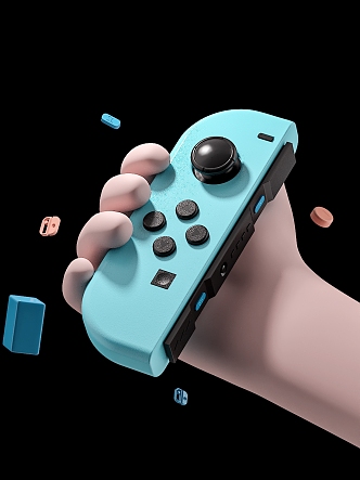 Switch gamepad games 3d model