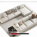Double sofa Multi-person sofa Corner sofa 3d model