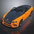 Luxury Orange Convertible Car With Black Top And Sleek Exterior Design