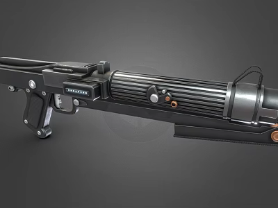 Modern Tactical Rifle With Black Finish Detailed Mechanical Parts And Ergonomic Grip Design 3d model
