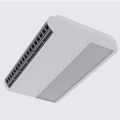 White Air Conditioner Fan With Ventilation Structure 3d model