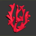 Vibrant Red Marine Animal With Coral Like Shape In Underwater Habitat