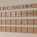 Modern socket switch socket panel 3d model